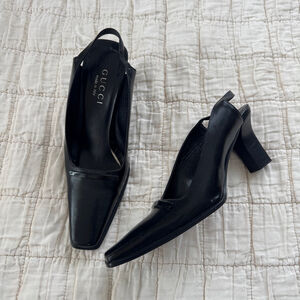Gucci Leather Slingback Work Pumps • Size: 6.5